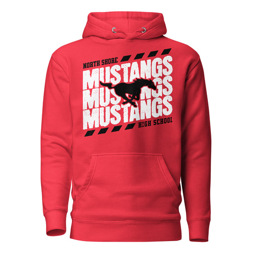 North Shore High School Mustangs Red Premium Unisex Hoodie 223