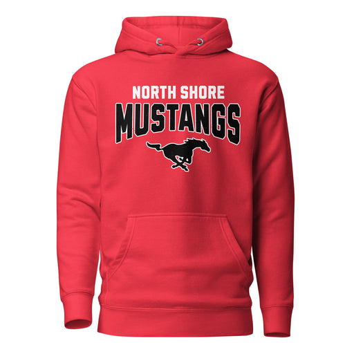 North Shore High School Mustangs Red Premium Unisex Hoodie 234
