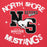 Close-up view of North Shore High School Mustangs Red Premium Unisex Hoodie 228