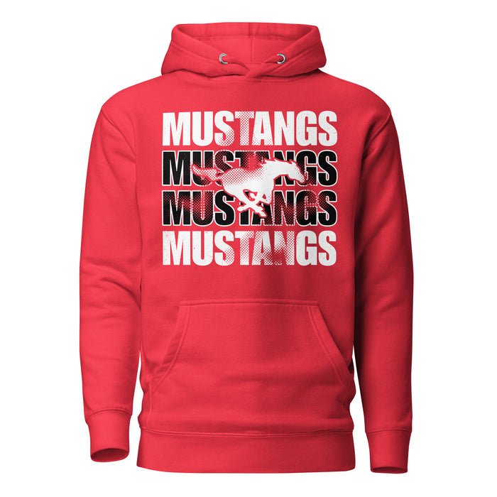 North Shore High School Mustangs Red Premium Unisex Hoodie 233