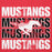 Close-up view of North Shore High School Mustangs Red Premium Unisex Hoodie 233