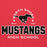 Close-up view of North Shore High School Mustangs Red Premium Unisex Hoodie 222