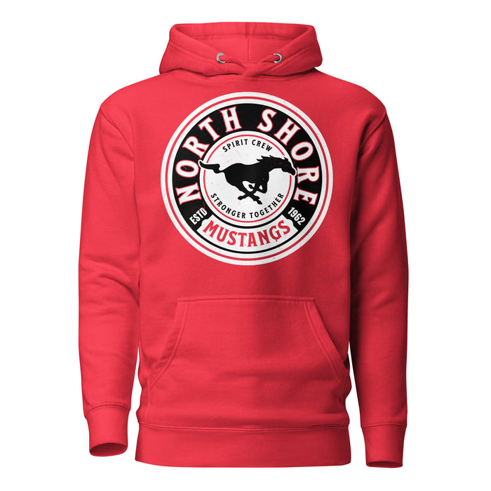 North Shore High School Mustangs Red Premium Unisex Hoodie 220