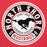 Close-up view of North Shore High School Mustangs Red Premium Unisex Hoodie 220