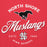Close-up view of North Shore High School Mustangs Red Premium Unisex Hoodie 226
