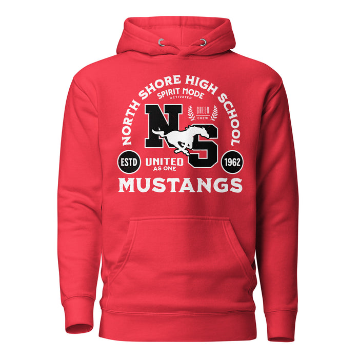 North Shore High School Mustangs Red Premium Unisex Hoodie 208