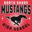 Close-up view of North Shore High School Mustangs Red Premium Unisex Hoodie 204