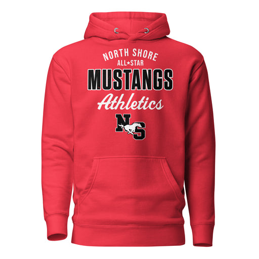 North Shore High School Mustangs Red Premium Unisex Hoodie 034