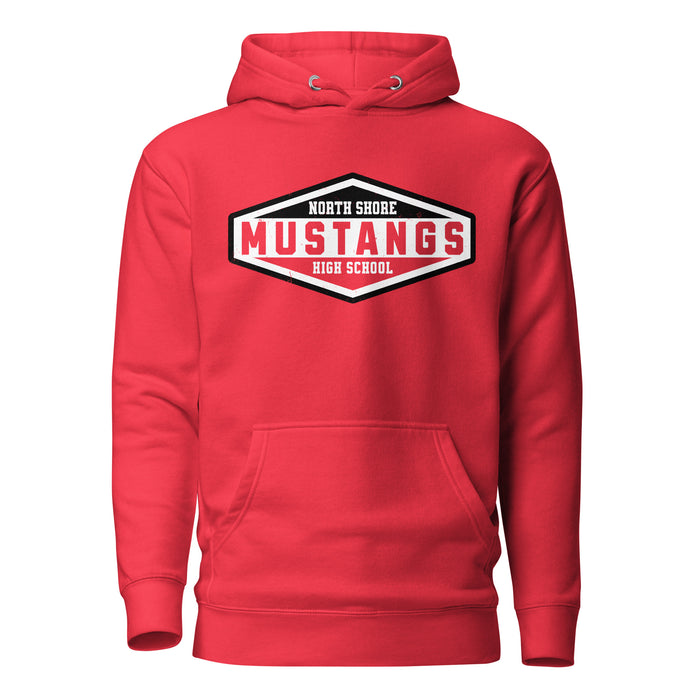 North Shore High School Mustangs Red Premium Unisex Hoodie 009
