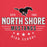 Close-up view of North Shore High School Mustangs Red Premium Unisex Hoodie 217