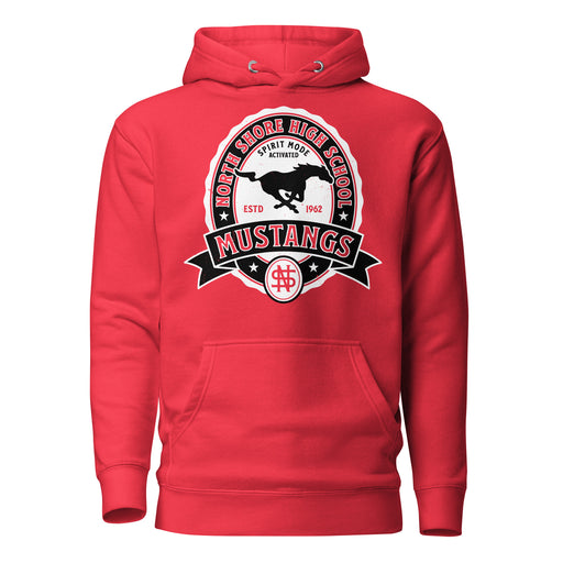 North Shore High School Mustangs Red Premium Unisex Hoodie 212