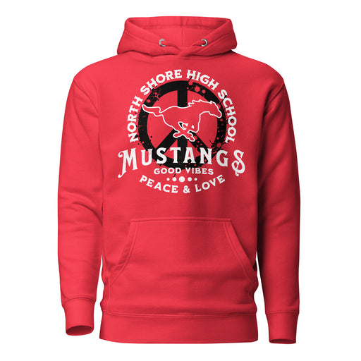 North Shore High School Mustangs Red Premium Unisex Hoodie 206