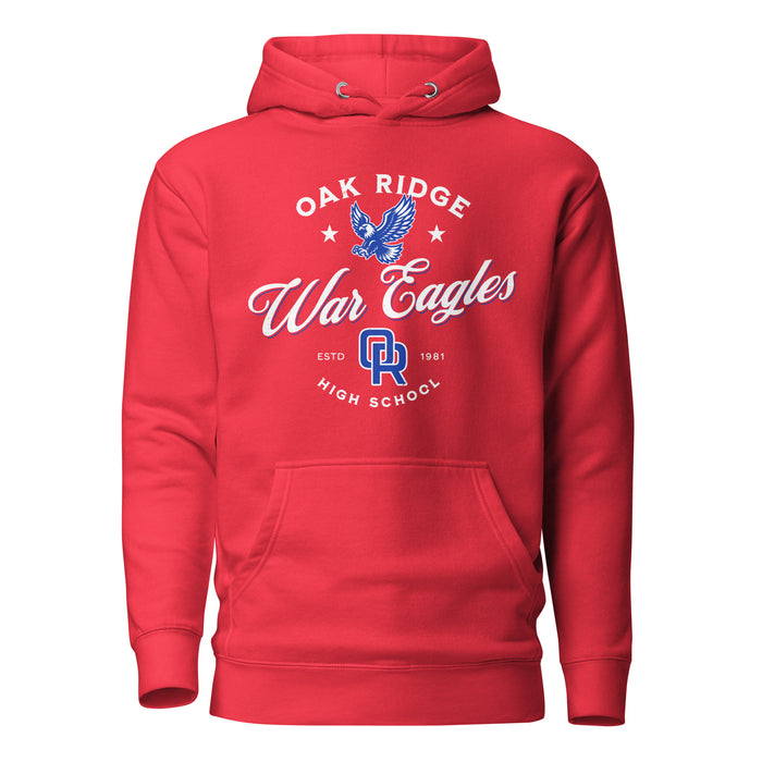 Oak Ridge High School War Eagles Red Premium Unisex Hoodie 226