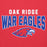 Close-up view of Oak Ridge High School War Eagles Red Premium Unisex Hoodie 234