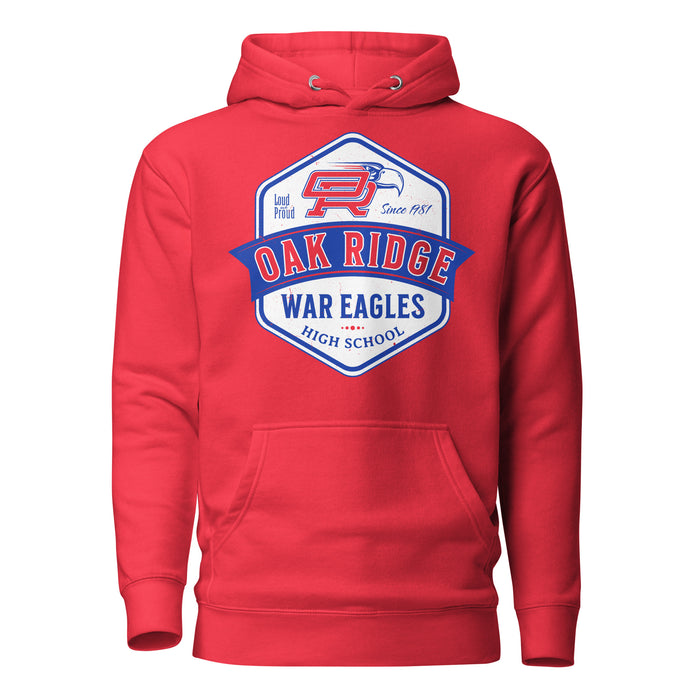 Oak Ridge High School War Eagles Red Premium Unisex Hoodie 209