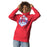Woman wearing Oak Ridge High School War Eagles Red Premium Unisex Hoodie 209