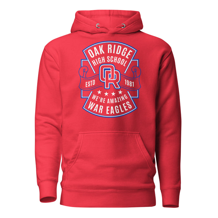 Oak Ridge High School War Eagles Red Premium Unisex Hoodie 207