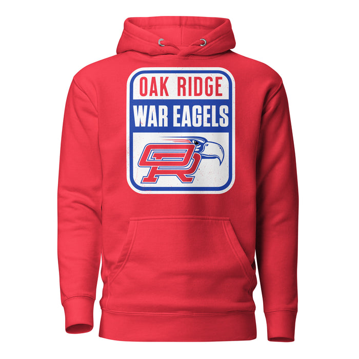 Oak Ridge High School War Eagles Red Premium Unisex Hoodie 001