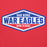 Close-up view of Oak Ridge High School War Eagles Red Premium Unisex Hoodie 009