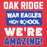 Close-up view of Oak Ridge High School War Eagles Red Premium Unisex Hoodie 231