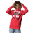 Woman wearing Odessa High School Bronchos Red Premium Unisex Hoodie 231