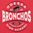 Close-up view of Odessa High School Bronchos Red Premium Unisex Hoodie 218