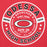 Close-up view of Odessa High School Bronchos Red Premium Unisex Hoodie 239