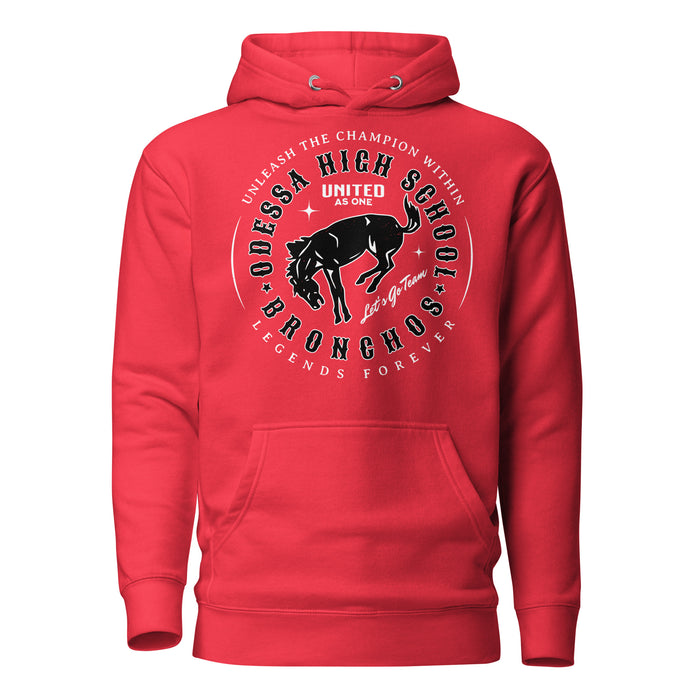 Odessa High School Bronchos Red Premium Unisex Hoodie 214