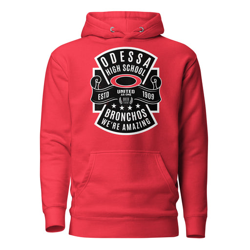 Odessa High School Bronchos Red Premium Unisex Hoodie 207