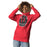 Woman wearing Odessa High School Bronchos Red Premium Unisex Hoodie 207