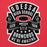 Close-up view of Odessa High School Bronchos Red Premium Unisex Hoodie 207