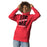 Woman wearing Porter High School Spartans Red Premium Unisex Hoodie 241