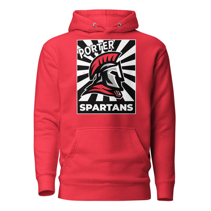 Porter High School Spartans Red Premium Unisex Hoodie 226
