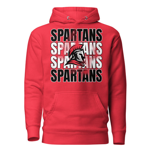 Porter High School Spartans Red Premium Unisex Hoodie 233