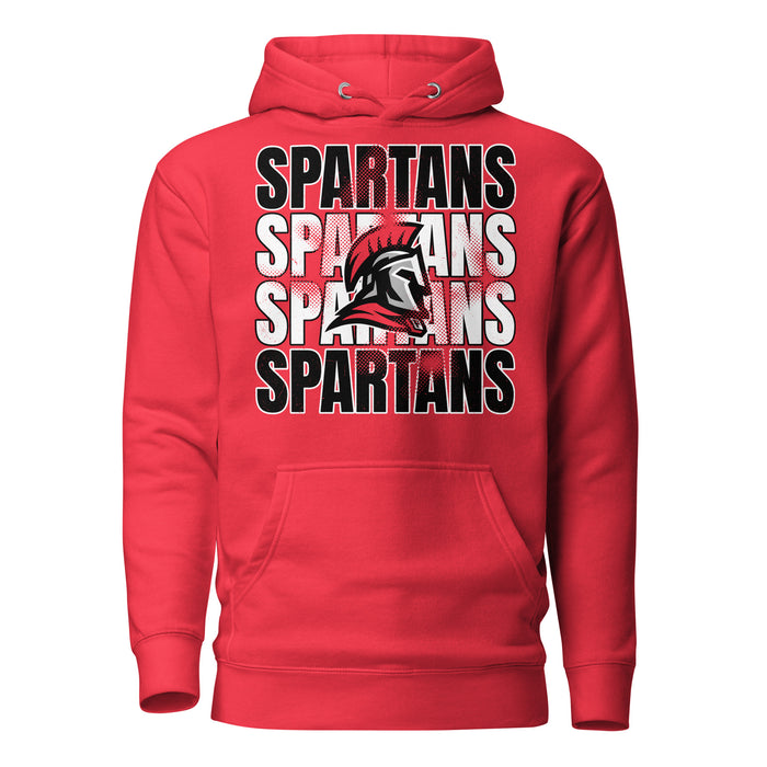 Porter High School Spartans Red Premium Unisex Hoodie 233