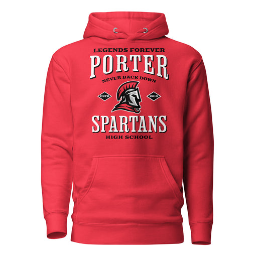 Porter High School Spartans Red Premium Unisex Hoodie 230