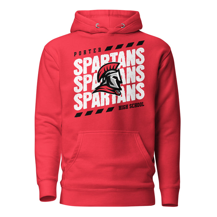 Porter High School Spartans Red Premium Unisex Hoodie 223