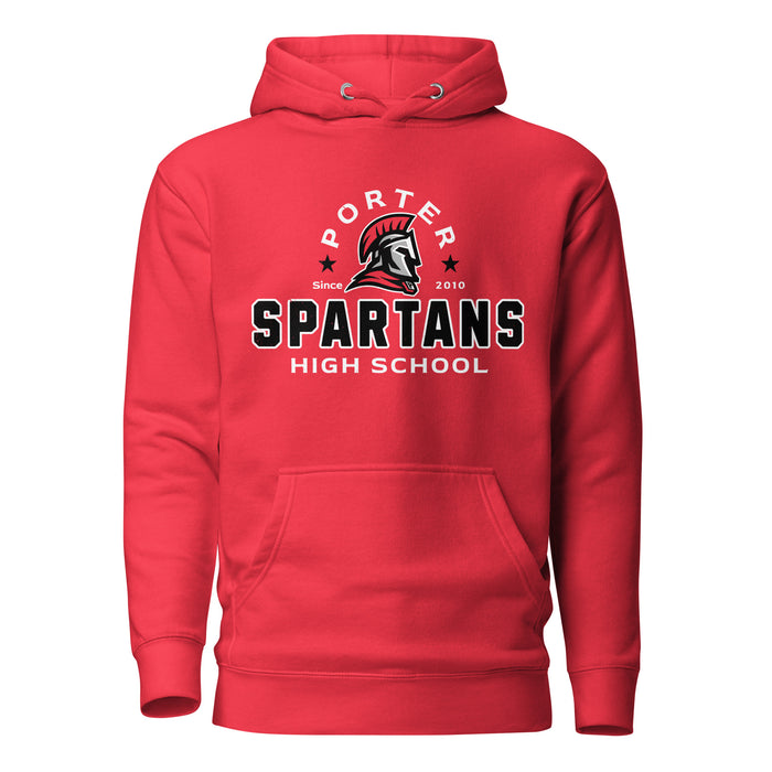 Porter High School Spartans Red Premium Unisex Hoodie 222