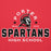Porter Spartans High School logo on a red background - premium hoodie design 222