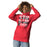 Woman wearing Porter High School Spartans Red Premium Unisex Hoodie 238