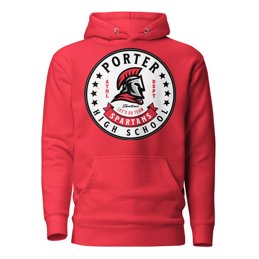 Porter High School Spartans Red Premium Unisex Hoodie 215