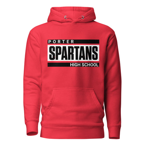 Porter High School Spartans Red Premium Unisex Hoodie 098