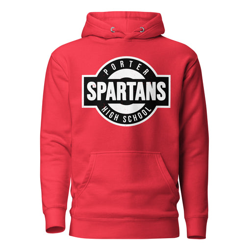 Porter High School Spartans Red Premium Unisex Hoodie 011