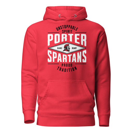 Porter High School Spartans Red Premium Unisex Hoodie 210