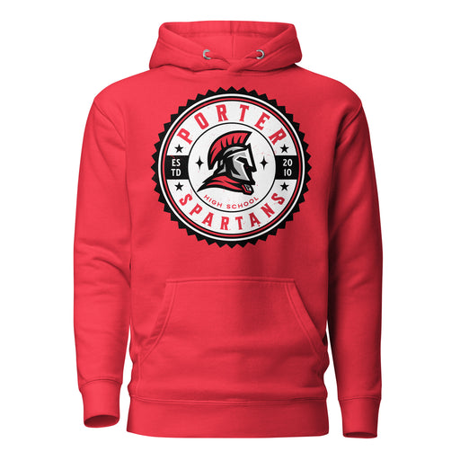 Porter High School Spartans Red Premium Unisex Hoodie 203