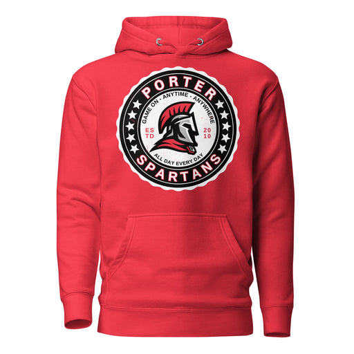 Porter High School Spartans Red Premium Unisex Hoodie 216