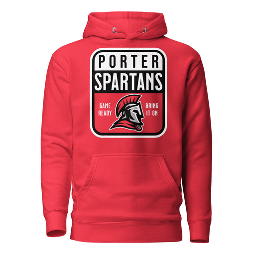 Porter High School Spartans Red Premium Unisex Hoodie 001