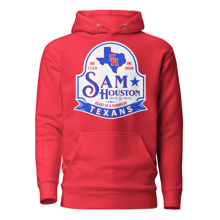 Sam Houston High School Texans Red Premium Unisex Hoodie 219