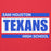 Close-up view of Sam Houston High School Texans Red Premium Unisex Hoodie 098