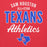Close-up view of Sam Houston High School Texans Red Premium Unisex Hoodie 034